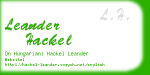 leander hackel business card